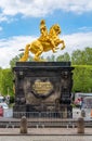 Statue of Augustus the Strong Golden Rider, Dresden, Germany Royalty Free Stock Photo