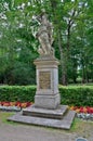 The statue of Aurora (Dawn) in the MercandinÃÂ´s gardens in Klatovy Royalty Free Stock Photo