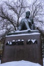 Statue of author Aleksis Kivi, Helsinki Finland