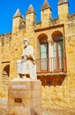 The statue of Averroes Ibn Rushd, on Sep 30, 2019 in Cordoba, Spain Royalty Free Stock Photo