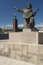 Statue of Axel Evert Taube on Riddarholmen Stockholm