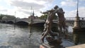 Statue with at the background the Vasabron bridge Royalty Free Stock Photo