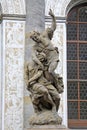 Statue at Ball Game Hall in Royal garden in PRAGUE, CZECH REPUBLIC