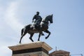 Statue of Bartolomeo Colleoni, Venice, Italy. Old monument, bronze sculpture of the Renaissance. Medieval art of Venice