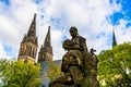 Statue by the Basilica of St. Peter and St. Paul in Prague, Czech Republic Royalty Free Stock Photo