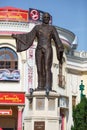 Statue of Basilio Calafati in Wurstelprater. Amusement park Prater, Vienna, Austria, Europe Royalty Free Stock Photo