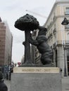 Statue of the Bear and the Strawberry Tree in Puerta del Sol in Madrid, Spain Royalty Free Stock Photo