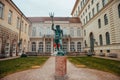 Statue. Beautiful landmark in the city of Munich, in Germany. Tourist attraction.