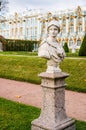 Statue of Bellum and catherine palace behind