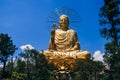 Statue of Big Golden Sitting Buddha in Dalat