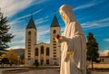 Blessed Virgin Mary with red rose Royalty Free Stock Photo