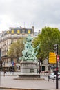 Statue on the Boulevard de Montparnasse in Paris, France