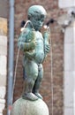 Statue of a boy at Aachen, Germany Royalty Free Stock Photo