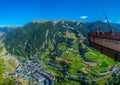 Statue of a boy at Roc del Quer viewpoint at Andorra Royalty Free Stock Photo