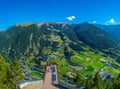 Statue of a boy at Roc del Quer viewpoint at Andorra Royalty Free Stock Photo