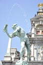 Statue of Brabo and the giant's hand, Antwerp, Belgium Royalty Free Stock Photo