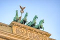 Statue on Brandenburg Gate, Berlin, Germany Royalty Free Stock Photo