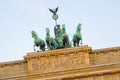 Statue on Brandenburg Gate, Berlin, Germany Royalty Free Stock Photo