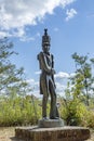 statue of the brave soldier Lacroix who guarded the fortress alone Royalty Free Stock Photo