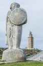 Statue of Breogan in A Coruna, Galicia, Spain.