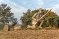 Statue between British Fort Schanskop and Voortrekker Monument, South Africa
