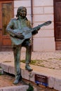 Statue Bronze monument dedicated to the singer-songwriter Fred Bongusto Campobasso, Molise, Italy Royalty Free Stock Photo