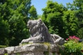 Statue of brooding lion
