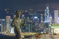 Statue of Bruce Lee in Hong Kong city Royalty Free Stock Photo