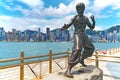 The statue of bruce lee hong kong