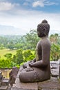 A statue of the Buddha from Borobudur on Java , Indonesia. Royalty Free Stock Photo