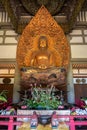 Statue of Buddha in the Byodo In buddhist temple on Oahu, Hawaii