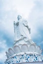 The statue of buddha ( goddess of mercy - Quan Am ) in Linh Ung Pagoda, Da Nang, Vietnam Royalty Free Stock Photo