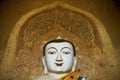 Statue of a Buddha inside a temple in Bagan