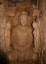Statue of the Buddha at Jaulian ruined Buddhist monastery, Haripur, Pakistan. a UNESCO World Heritage Site