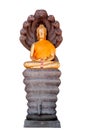 Statue of Buddha at naga covered Royalty Free Stock Photo