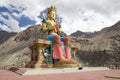 Statue of Buddha near Diskit Monastery in Nubra Valley, Ladakh, India