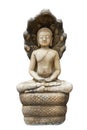 Statue of Buddha  style ancient asia on isolated background Royalty Free Stock Photo