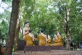 Statue of Buddha taught his disciples