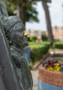 Statue of bust of Lawrence Durrell in Corfu Royalty Free Stock Photo