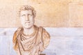 Statue bust of Roman emperor Antoninus Pius in Athens Royalty Free Stock Photo