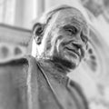 Statue bust of saint pope John XIII Royalty Free Stock Photo