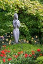 Statue in Butchart Gardens, Victoria, Canada Royalty Free Stock Photo