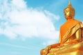 Statue of Buudha with sky background. Royalty Free Stock Photo