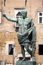 Statue CAESAR Augustus PATRIAE PATER, Rome, Italy Royalty Free Stock Photo