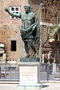 Statue CAESAR Augustus PATRIAE PATER, Rome, Italy Royalty Free Stock Photo
