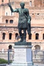 Statue CAESARI.NERVAE.F.TRAIANO, Rome, Italy Royalty Free Stock Photo