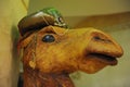 Statue of camel, closeup, look at the camera