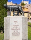 Statue of the Capitoline Wolf in Segovia, Spain Royalty Free Stock Photo