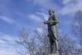 Statue of Captain James Cook in Alaska Royalty Free Stock Photo