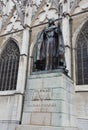 Statue of cardinal Mercier near st. Michaels and st. Gudula cathedral in Brussels